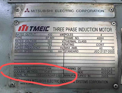 日本TMEIC三菱东芝电机型号：SF-TH 450KW 4P...