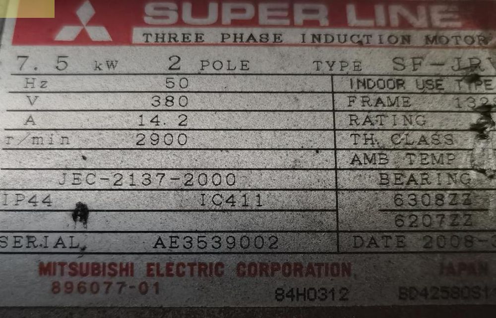 日本三菱电机MITSUBISHI型号SF-JRV-7.5KW...